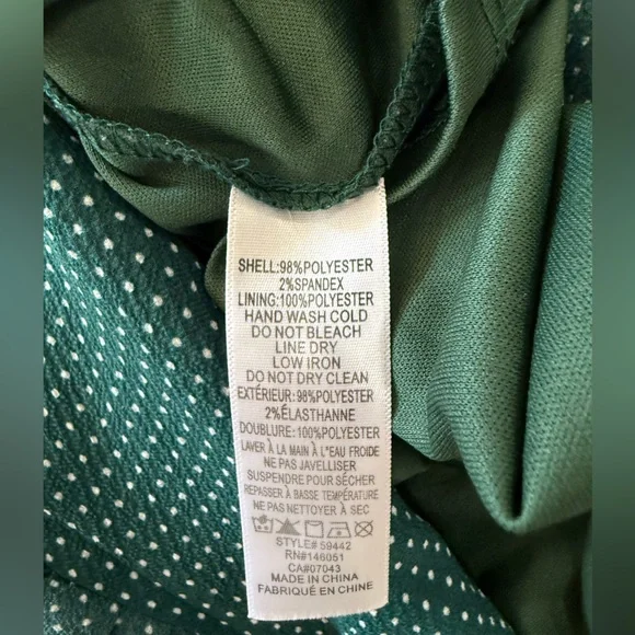 Monteau Polka Dot Tie Front Coquette Western Dress Size Large Boho Soft Girl - Picture 6 of 9